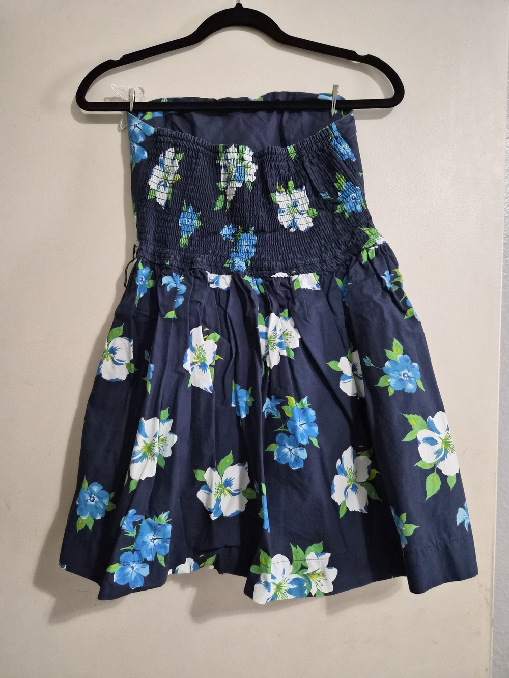 Holister Navy Floral Strapless Sundress with Blue & White Flowers - Picture 8 of 8
